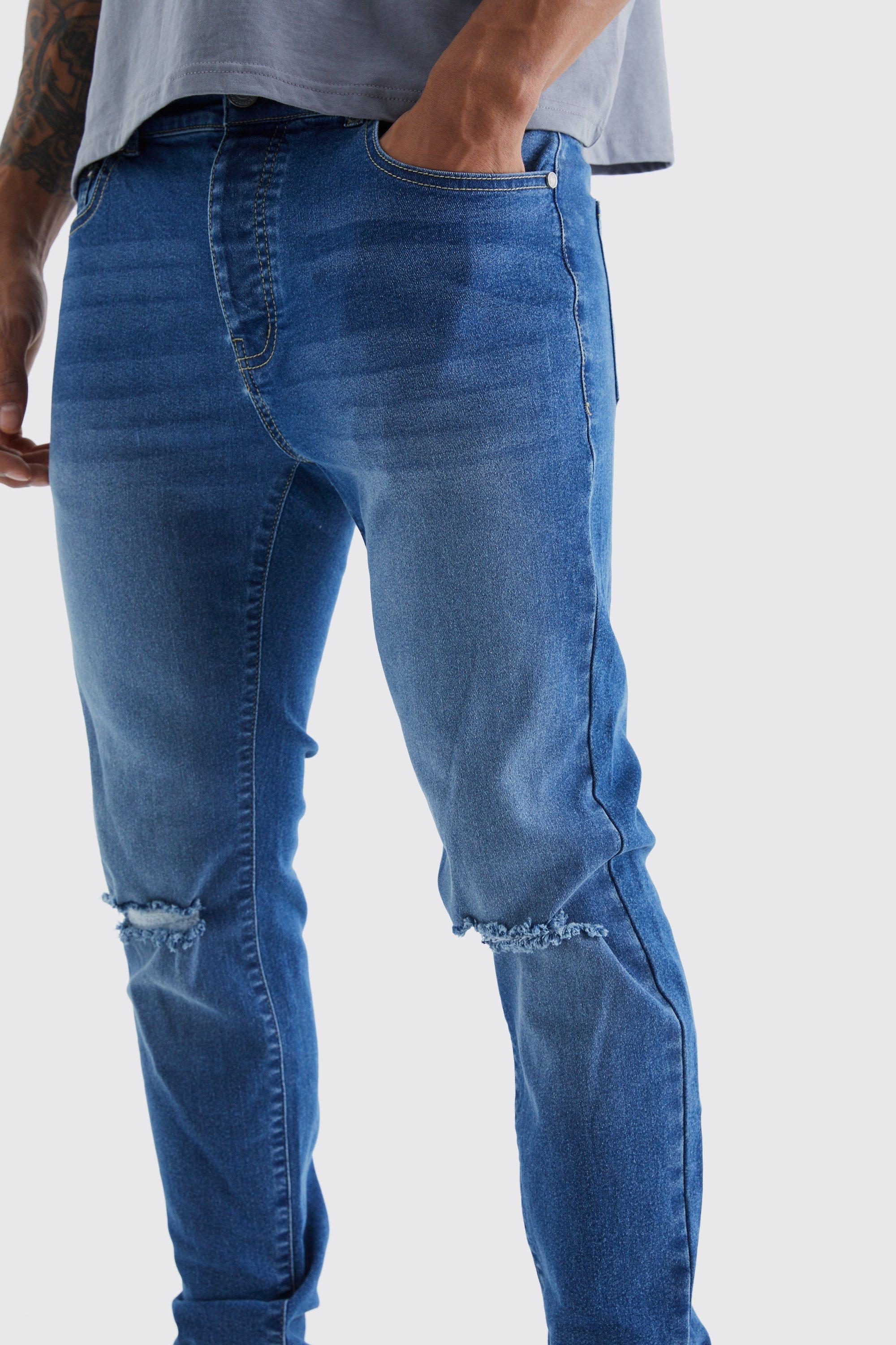 Slash knee hot sale jeans